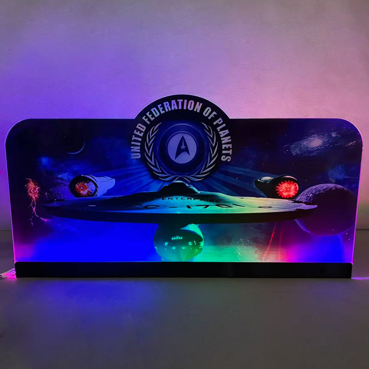 Stern Star Trek Pinball Topper 3D Acrylic LED Topper, For Stern Pinball Machine, Pinball Topper