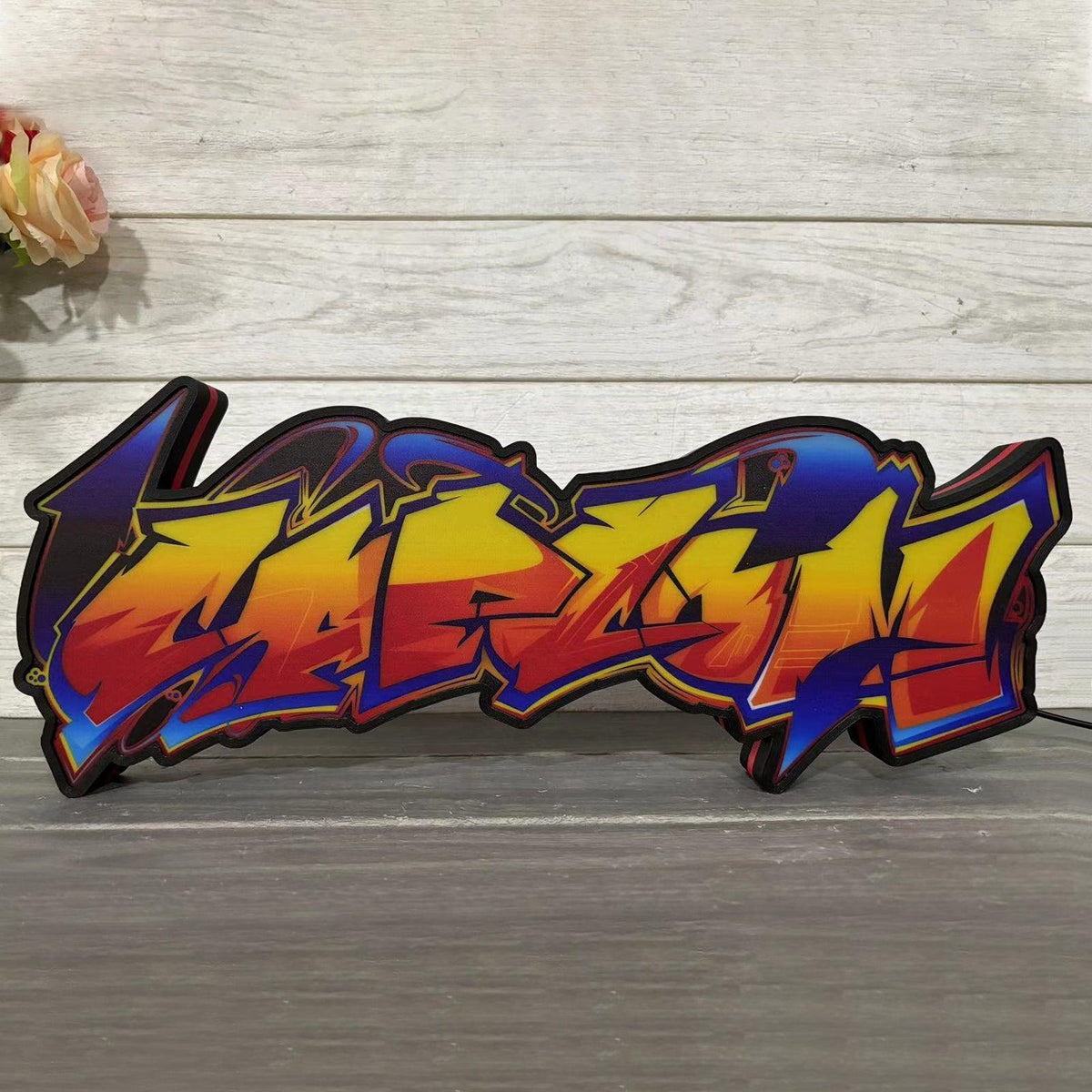Custom Rap Light Cap Graffiti Light Sings Club Game Lightbox 3D Printed LED Lightbox ...