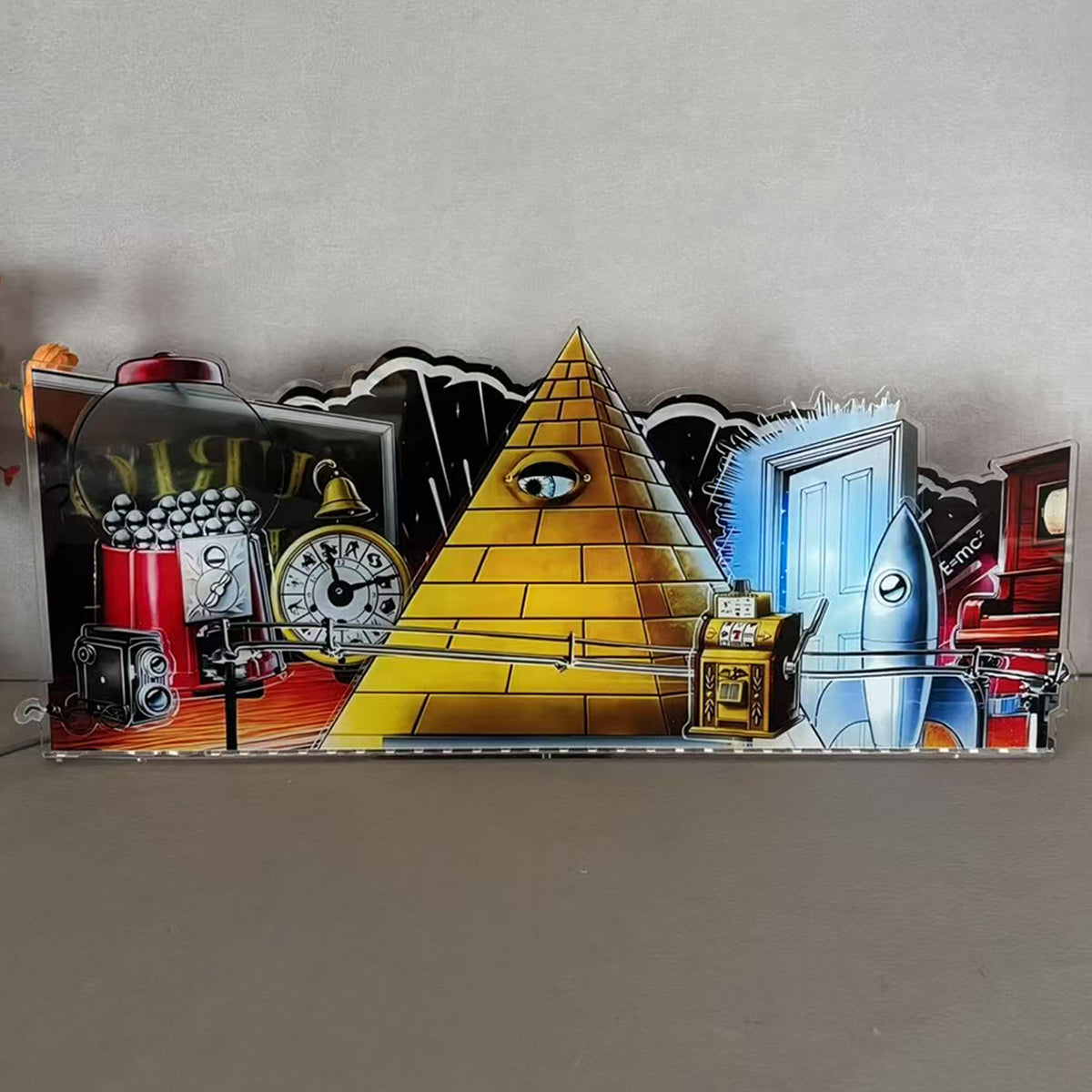 The Electric Playground Twilight Zone Pinball topper 3D Acrylic LED Topper, for Pinball Machine, Pinball Topper