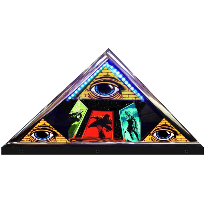 Twilight Zone Topper Pyramid Encased 3D Acrylic LED Topper, for Pinball Machine, Pinball Topper