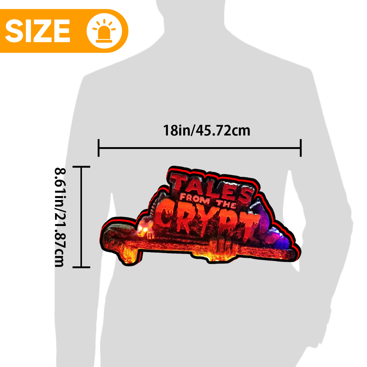 Tales From The Cpypt Pinball Topper Lightbox for Data East Pinball Machine, Arcade Gaming Light box for Man's Cave, Halloween Decor