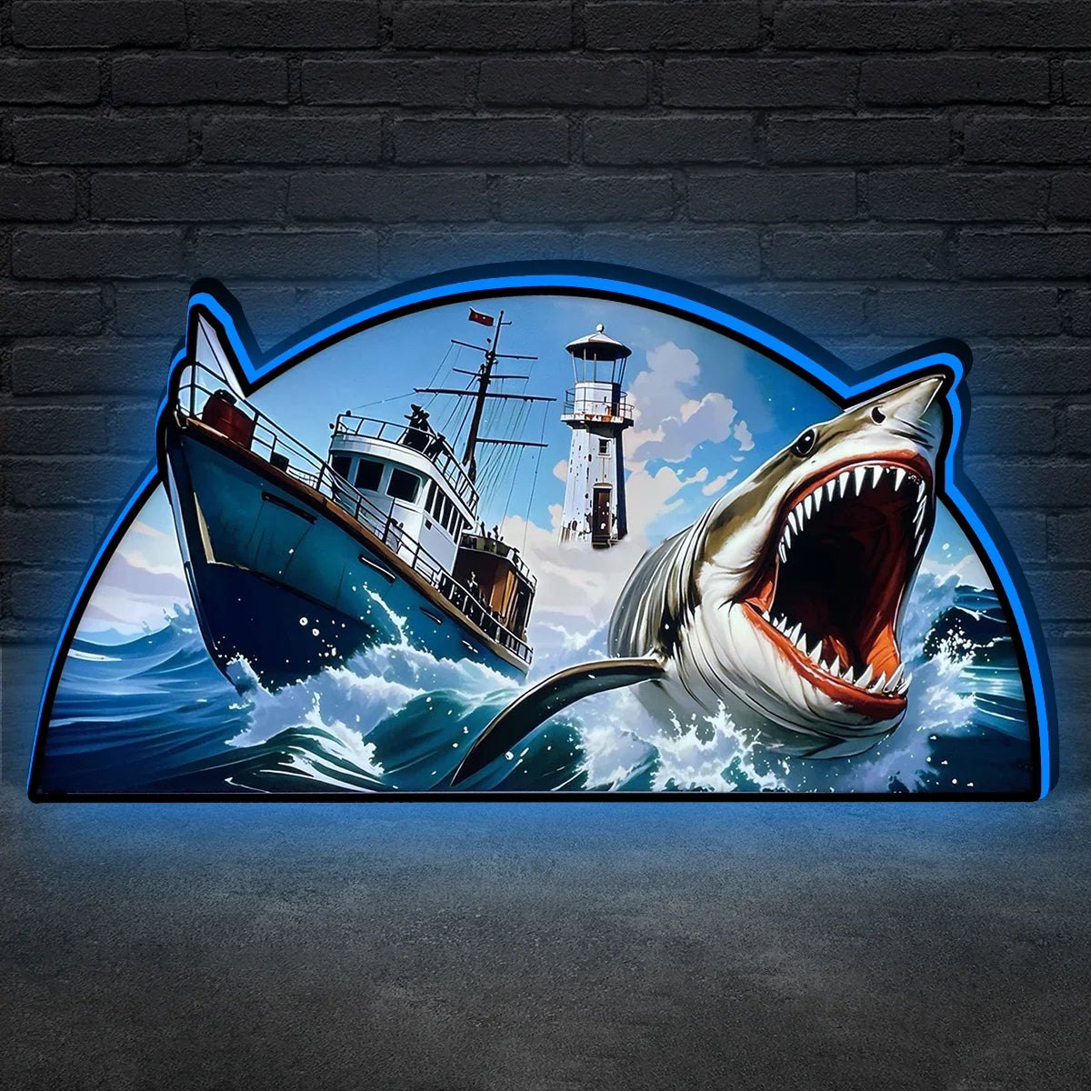 New Arrival Jaws Pinball Topper 3D printed lightbox for  Pinball Machine, Dimmable, and USB powered