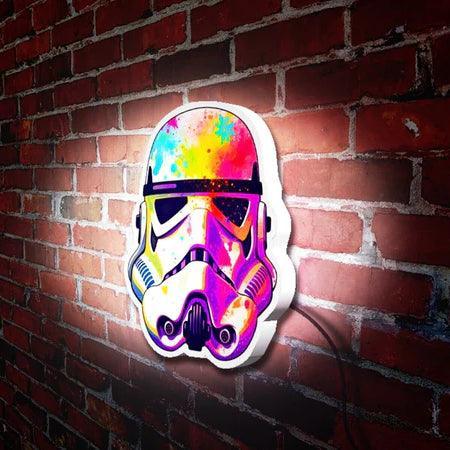 Led Helmet Box Colorful Stormtrooper Helmet LED Light Box Fully Dimmable, USB Powered ...