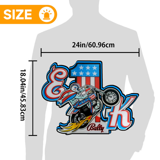 Evel Knievel Pinball Topper 3D Printed Lightbox Powered by USB Band Dimm Man's Cave