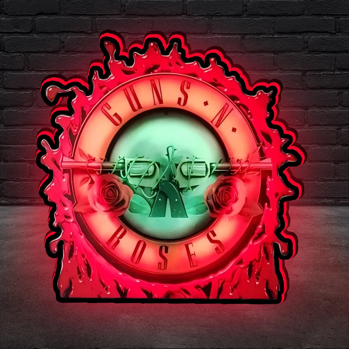 GUNS N ROSES Led Topper For Pinball Machine, 3D Logo Business Lightbox Nightlight Sign