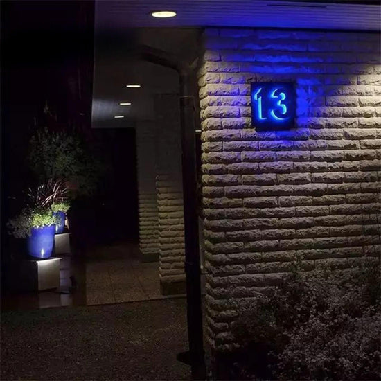 3D Custom Mini Digital Led Light Word Acrylic Number Plate Door Head S ...