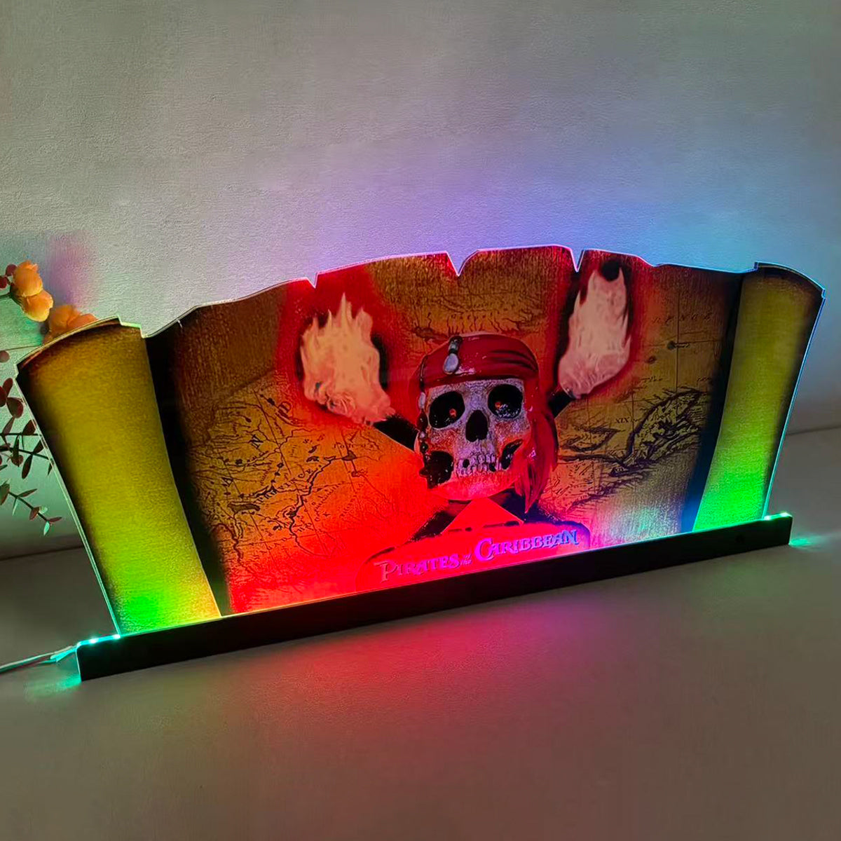 Pirates of the Caribbean Pinball Topper 3D Acrylic LED Topper, For Jersey Jack JJP Pinball Machine, Pinball Topper