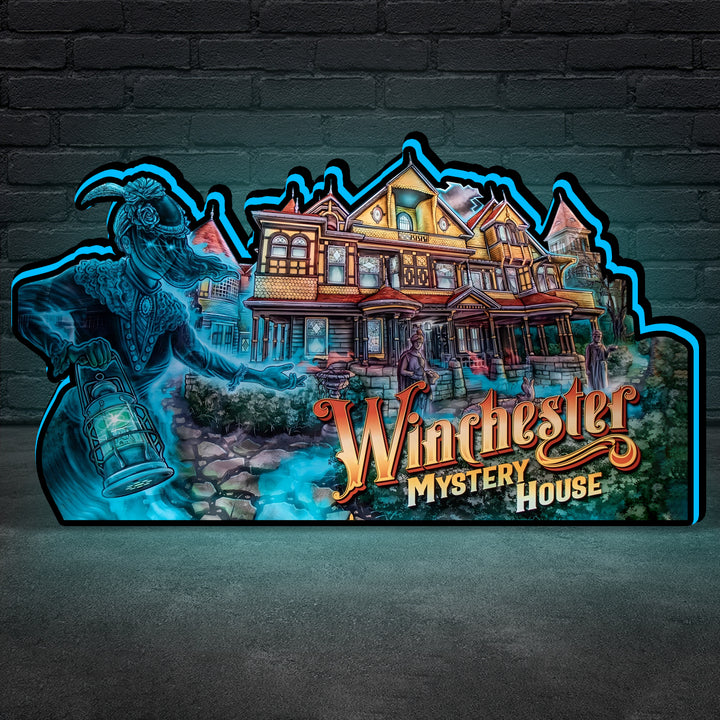 Winchester Mystery House Pinball Topper Lightbox for Barrel of Fun Pinball Machine, Arcade Gaming Light box for Man's Cave
