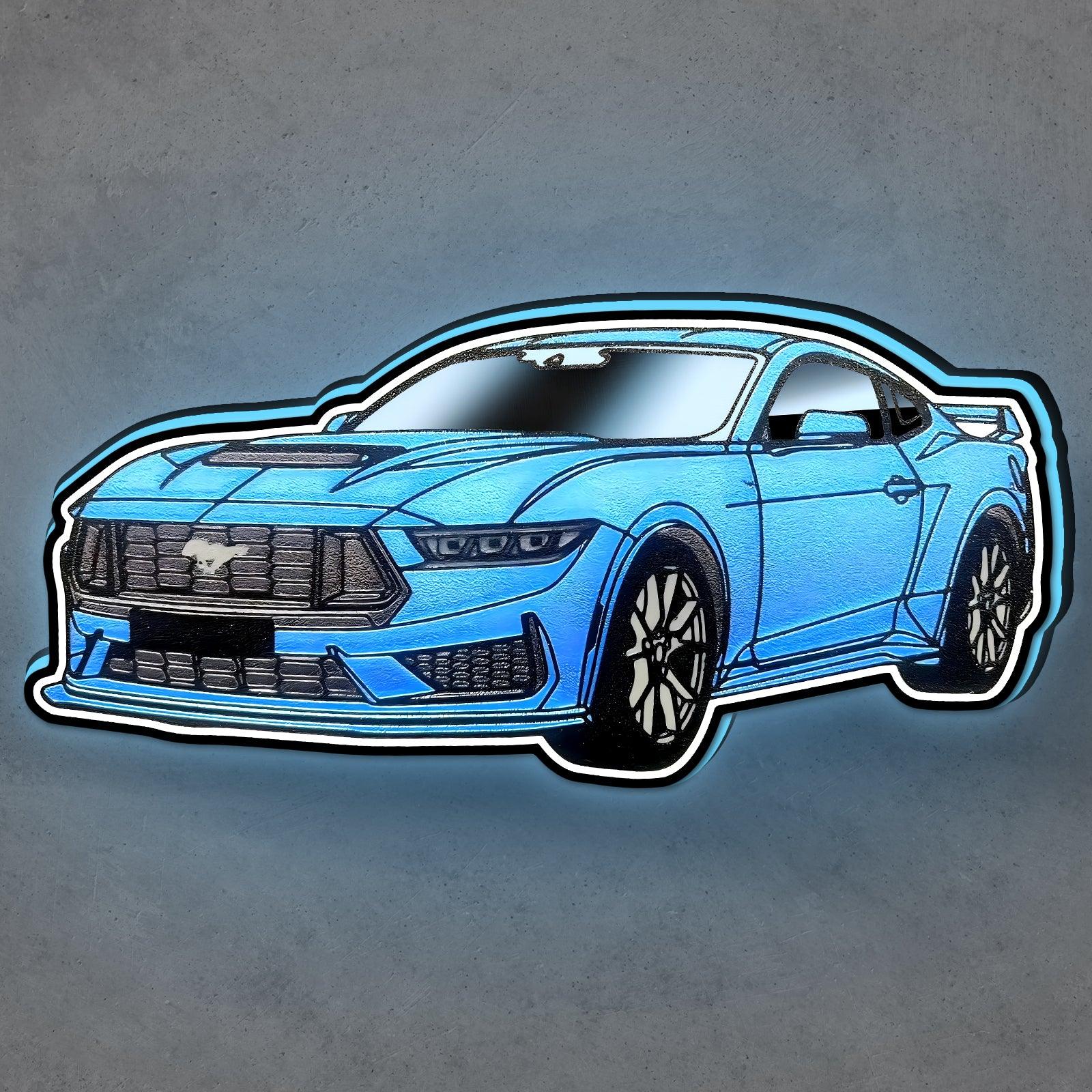 Ford GT Mustang mehrfarbige 3D-gedruckte Leuchtbox