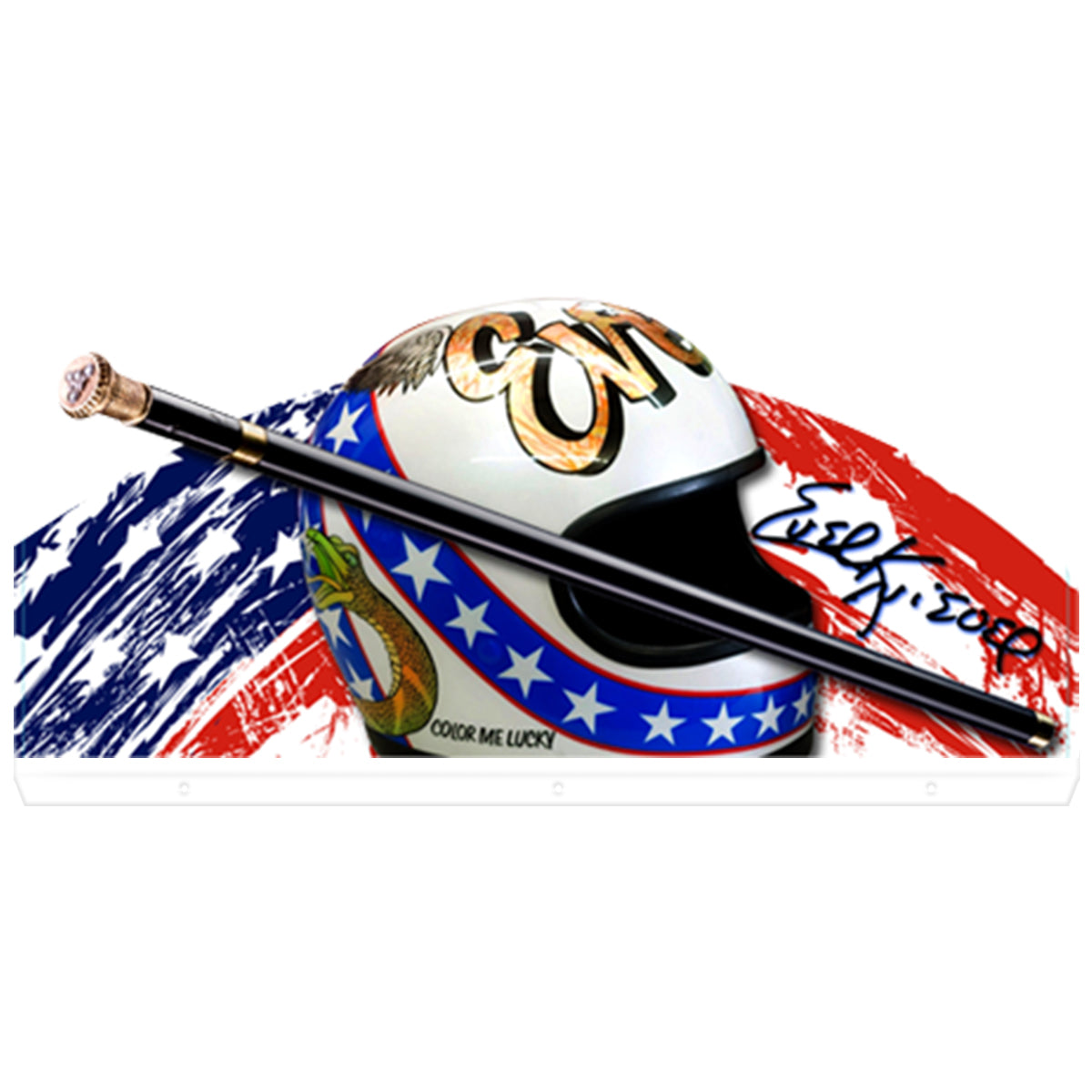 Evel Knievel crash helmet up Pinball Topper, 3D Pinball Acrylic LED Topper, For Stern Pinball Machine, Pinball Topper