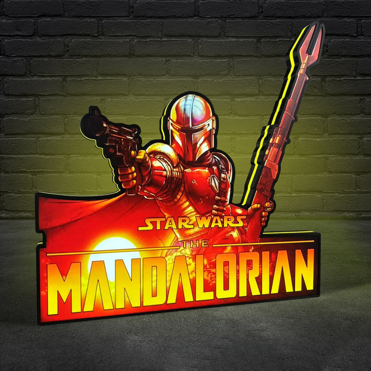 The Mandalorian Pinball Topper LED Lightbox, Pinball Arcade Decor, for The Stern Pinball Machine Fans