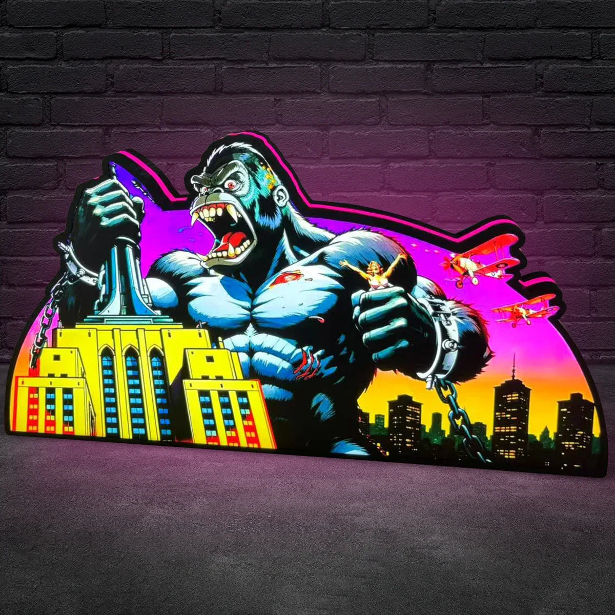 King Kong Pinball AR Topper for  Pinball Machine, 3D Printed Lightbox USB Powered & Full Dimmable