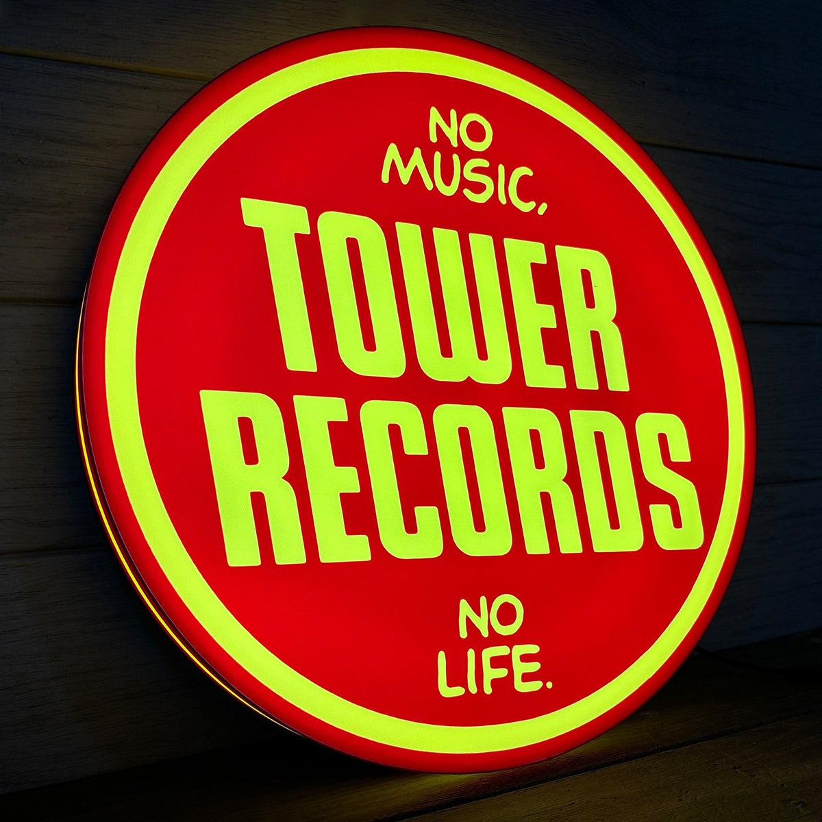Tower Records LED Lightbox No Music, no Life Vintage Records Store LED ...