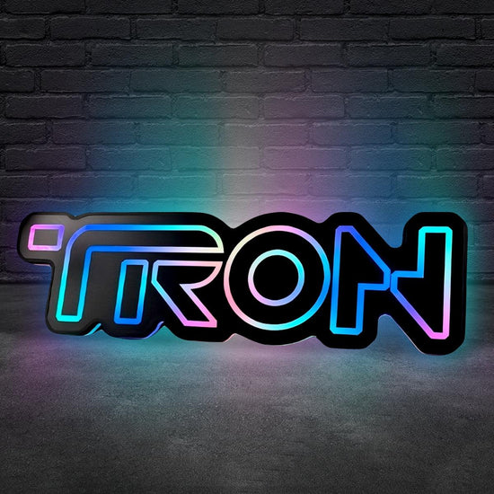 Tron Led Sign TRON Legacy style 3D Printed RGB LED illuminated wall sign – FYLZGO