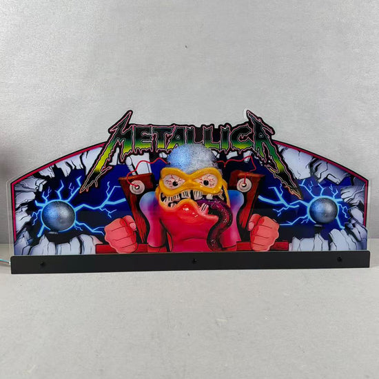 Metallica Pinball Acrylic LED Topper, for Pinball Machine, Pinball Topper