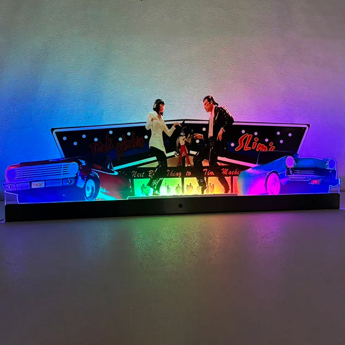 Pulp Fiction Pinball topper 3D Acrylic LED Topper, for CGC Pinball Machine, Pinball Topper