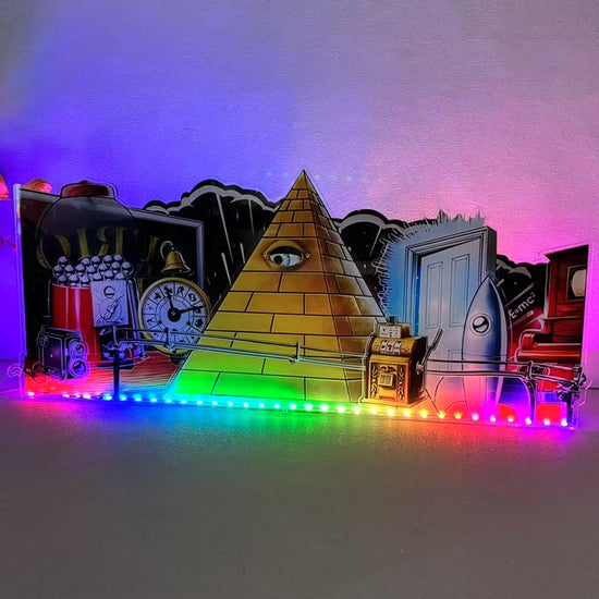 The Electric Playground Twilight Zone Pinball topper 3D Acrylic LED Topper, for Pinball Machine, Pinball Topper