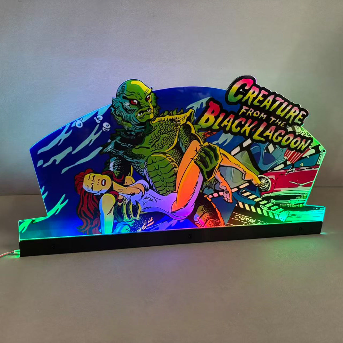 Creature from the black lagoon Topper Pinball Topper 3D Acrylic LED Topper, For Bally Pinball Machine