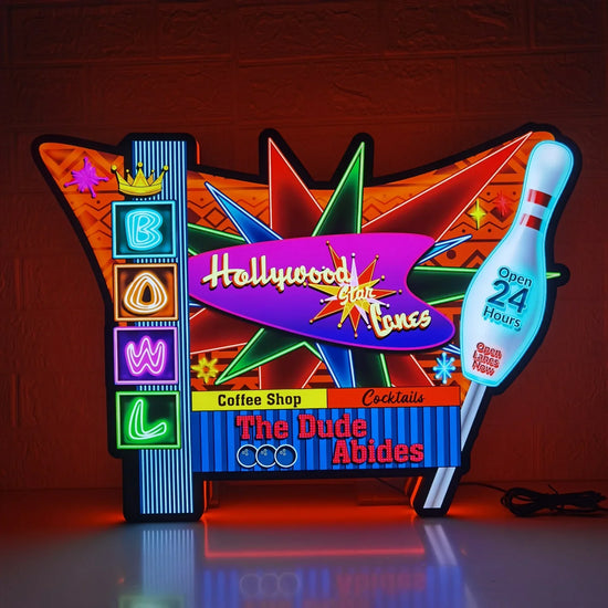 The Big Lebowski Topper Led lightbox for The Dutch Pinball Pinball machine, Pinball Topper