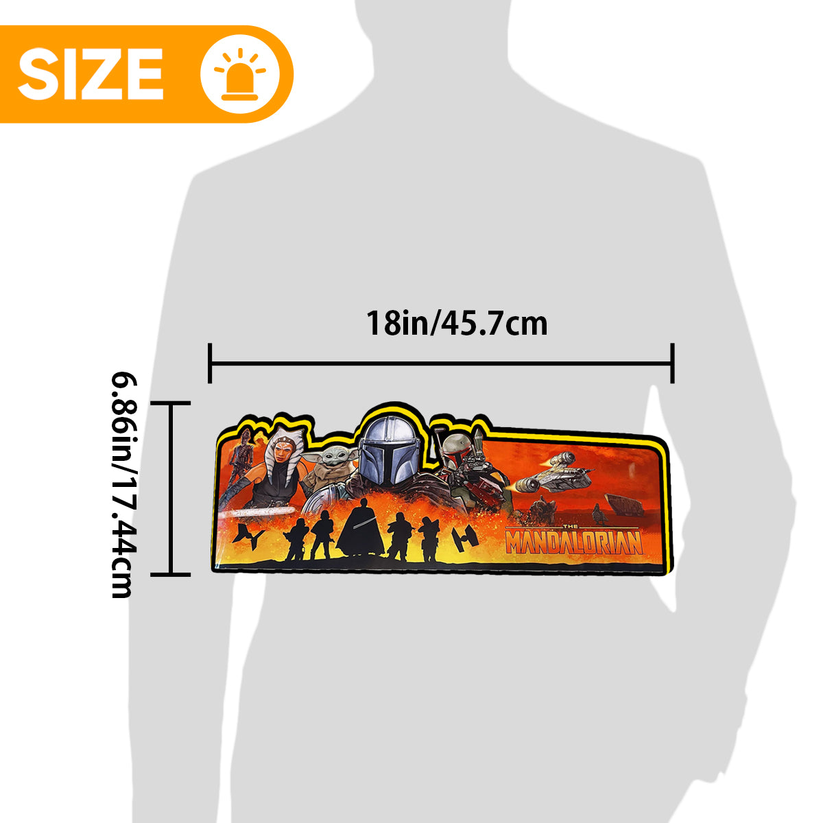 The Mandalorian Pinball Topper LED Lightbox, Pinball Arcade Decor, for The Stern Pinball Machine Topper