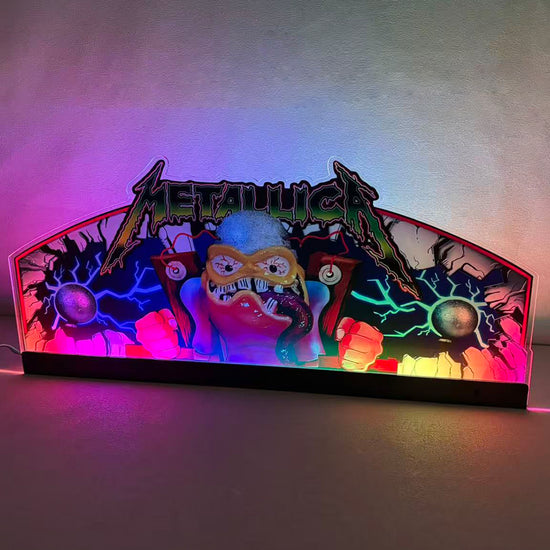 Metallica Pinball Acrylic LED Topper, for Pinball Machine, Pinball Topper