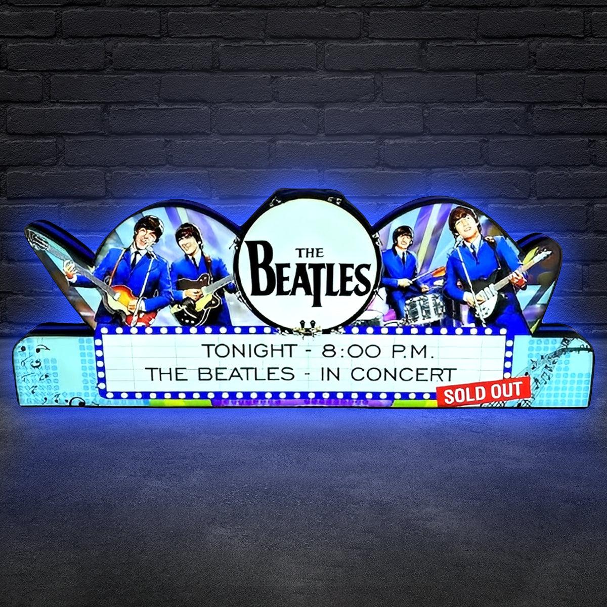 The Beatles Pinball Topper 3D Printed LED Led Lightbox, Arcade Game Le ...