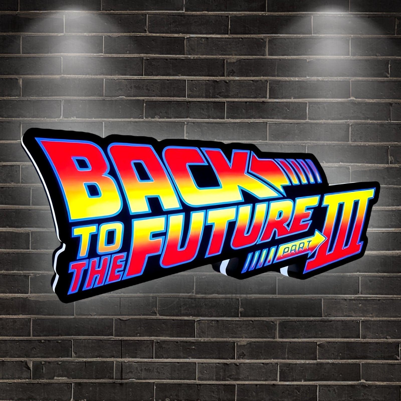Back To The Future Logo LED Lightbox 3D Print Decortion Night