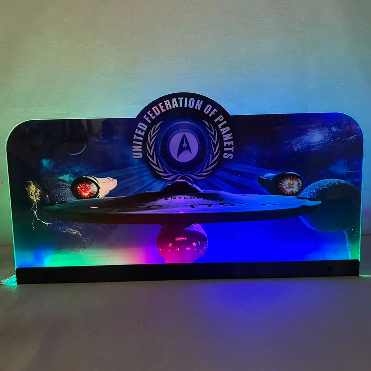 Stern Star Trek Pinball Topper 3D Acrylic LED Topper, For Stern Pinball Machine, Pinball Topper