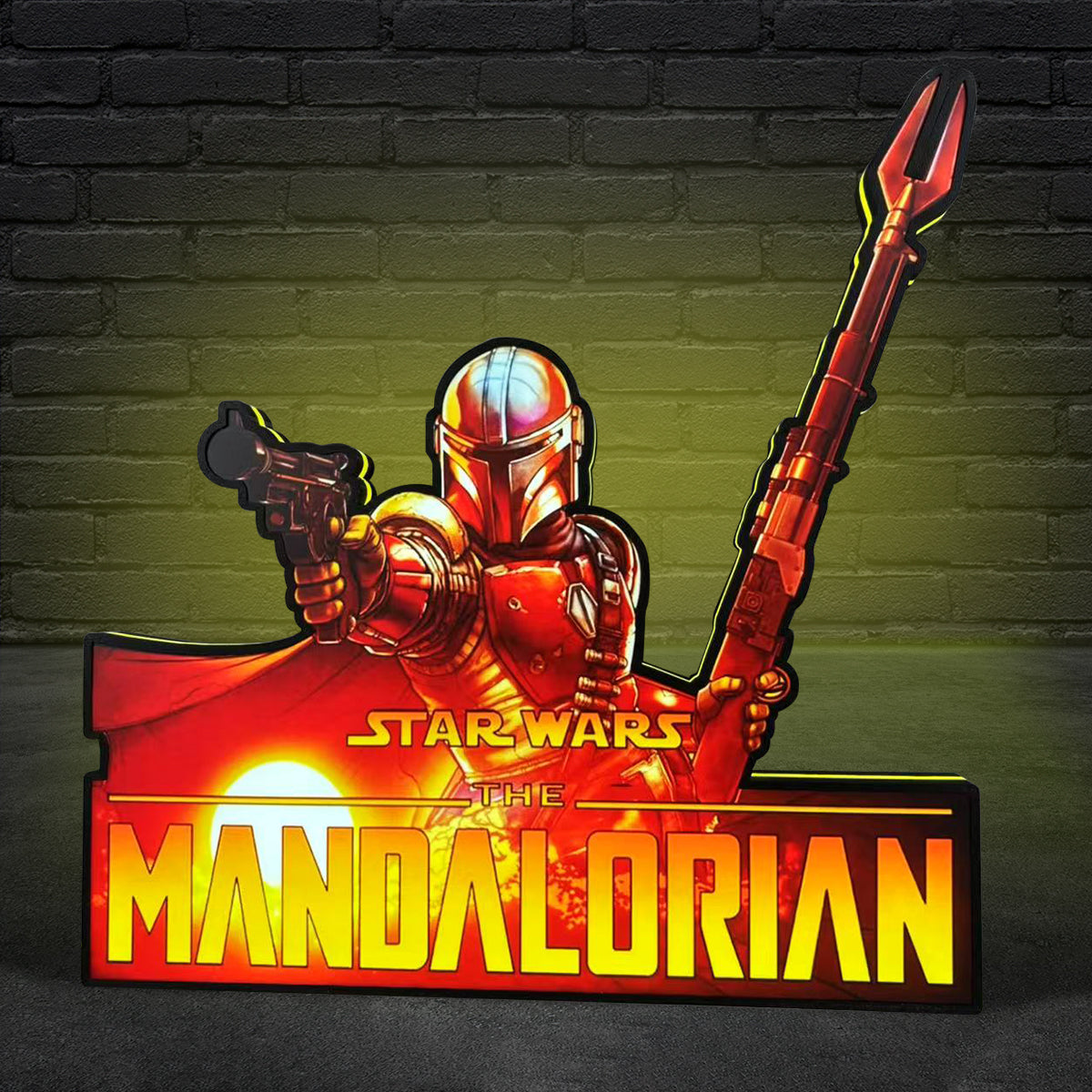 The Mandalorian Pinball Topper LED Lightbox, Pinball Arcade Decor, for The Stern Pinball Machine Fans