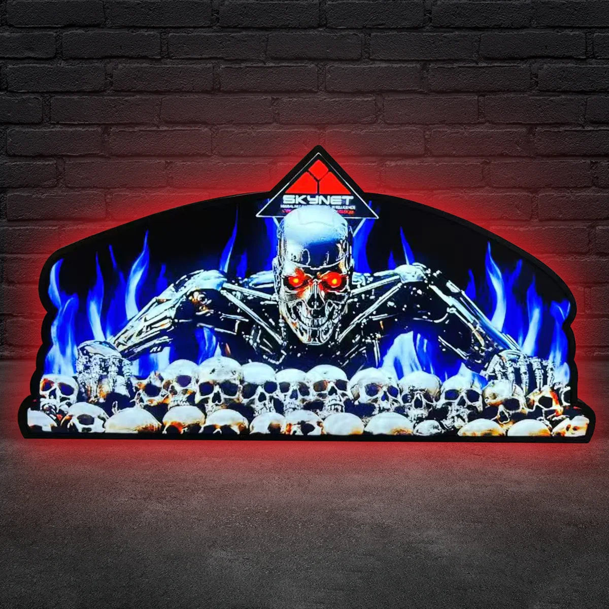 Terminator Red Sign Terminator 2 Judgment Day Pinball Topper LED Lightbox, 3D Printed Ligh ...