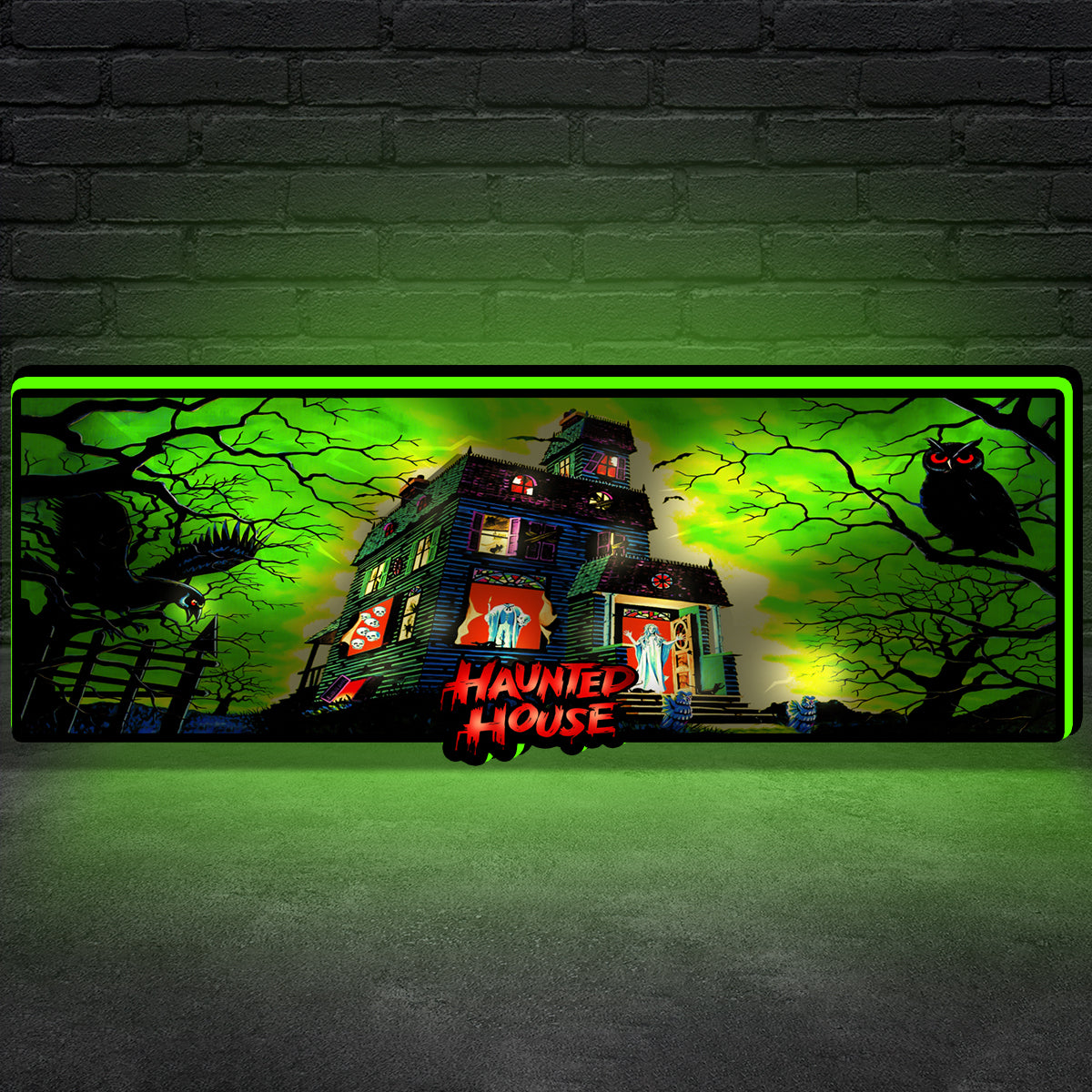 Haunted House Flipper-Aufsatz, 3D-gedruckter Leuchtkasten, Arcade-Flipperautomaten-Zubehör für Flipper-Fans, USB-dimmbar 