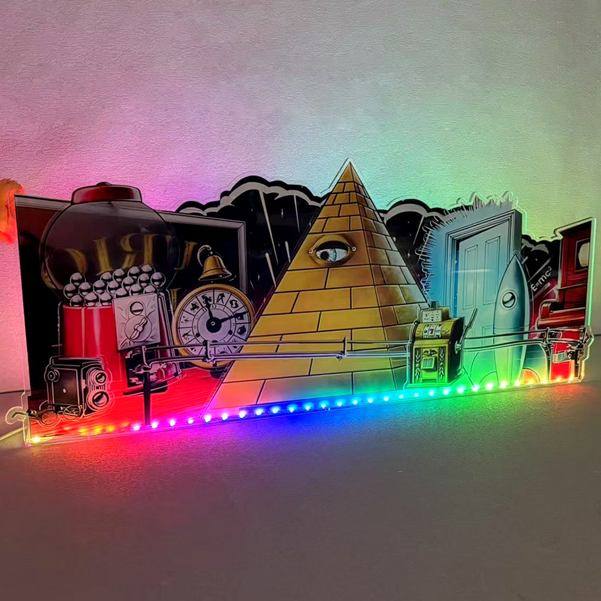 The Electric Playground Twilight Zone Pinball topper 3D Acrylic LED Topper, for Pinball Machine, Pinball Topper