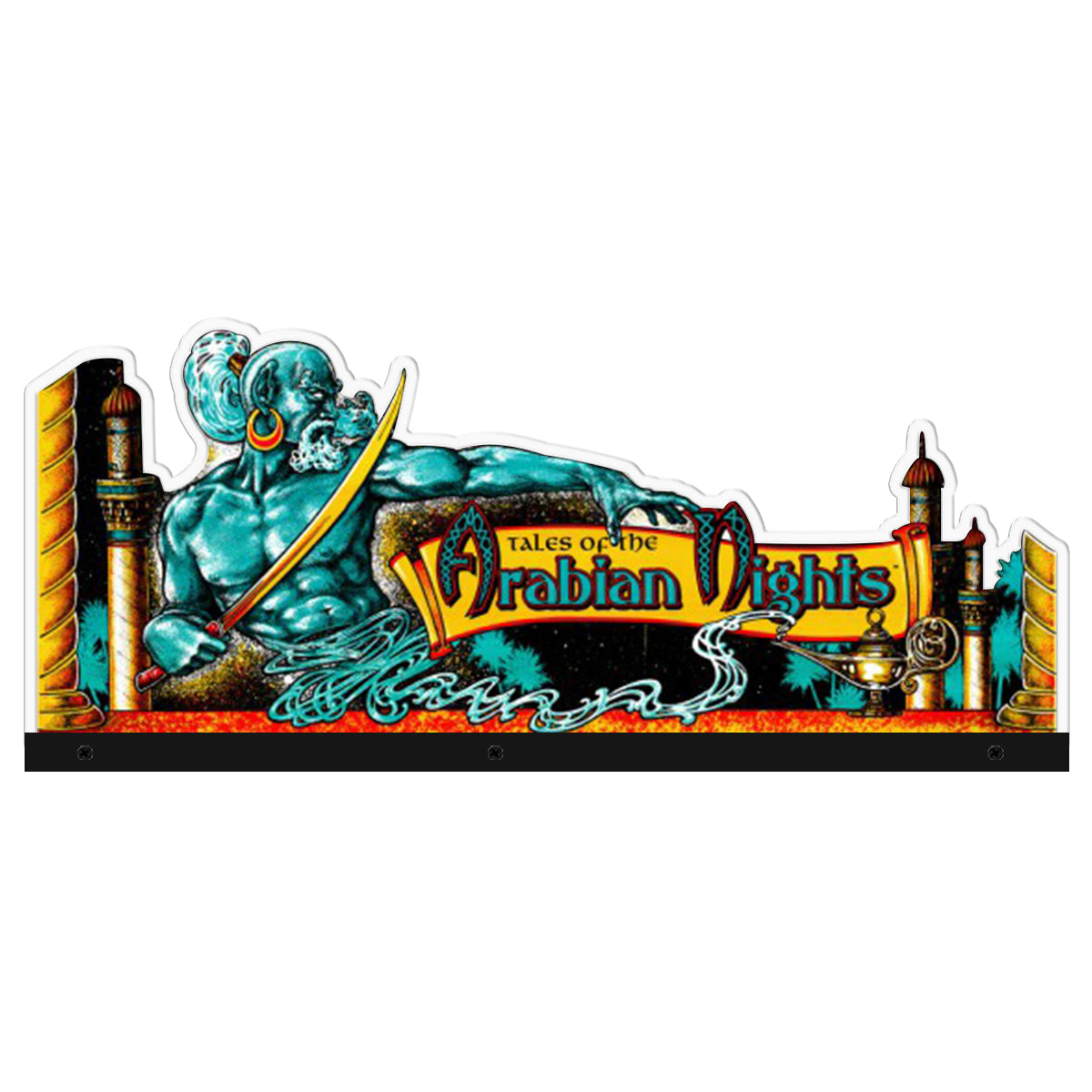 Tales of the Arabian Nights PinCup 3D Acrylic RGB LED Topper, For Pinball Game Room Decor, Mans Cave Decor