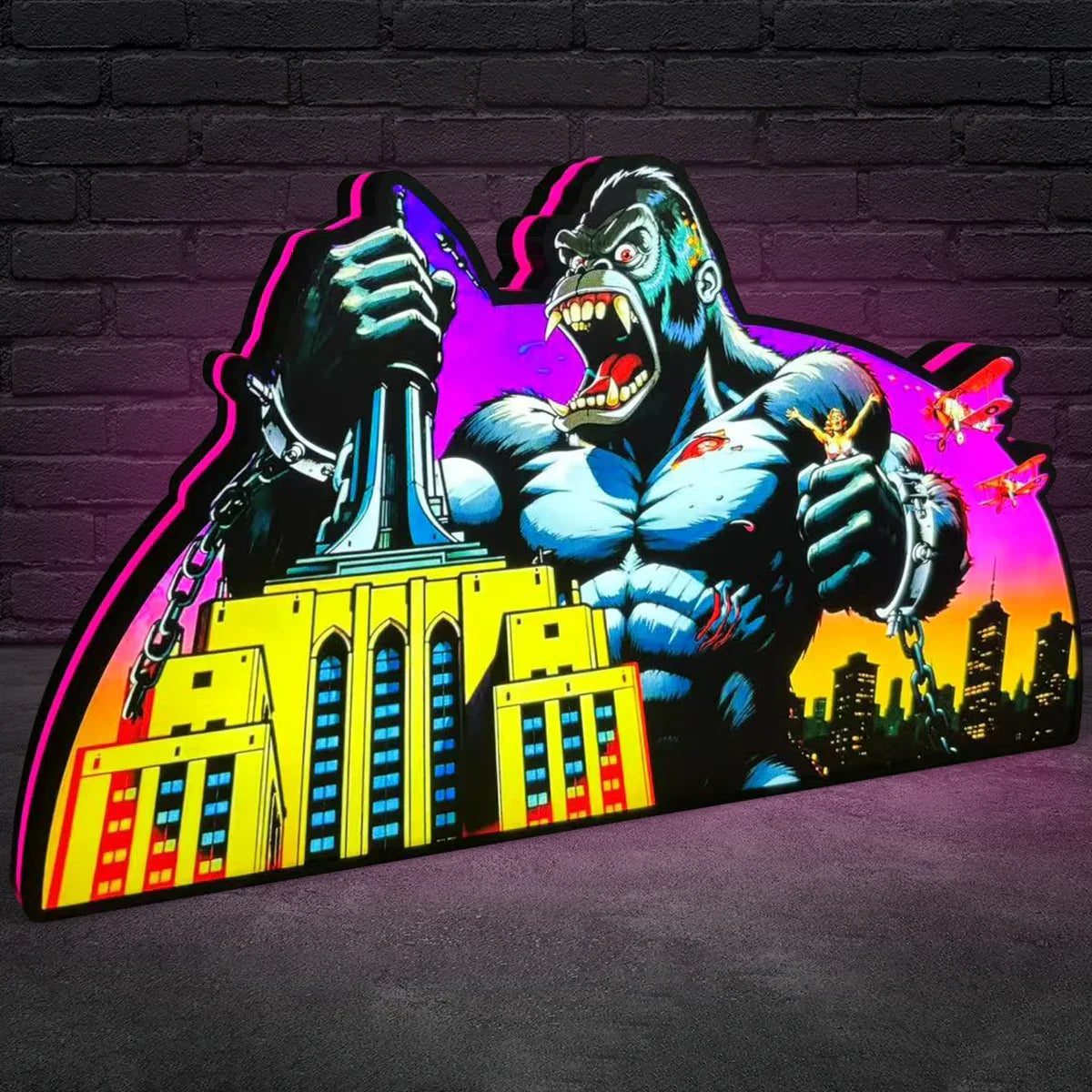 King Kong Pinball AR Topper for  Pinball Machine, 3D Printed Lightbox USB Powered & Full Dimmable
