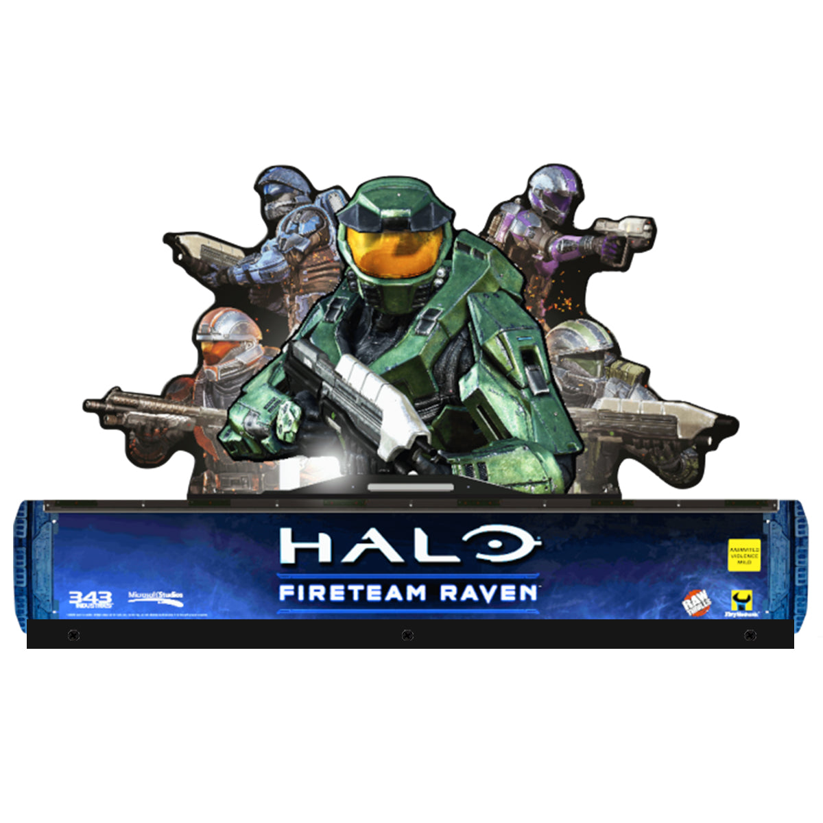 Fireteam Raven Arcade Topper 3D Acrylic LED RGB Topper, For Arcade Game Art Repro Game Machine, Arcade Topper