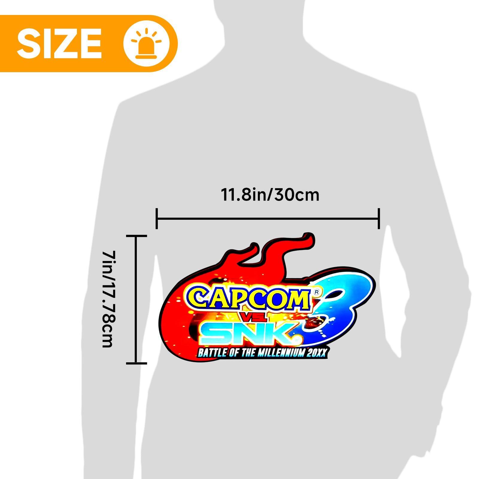 SNK vs. Capcom, LED-Leuchtkasten für klassische Arcade-Automaten, Arcade-Aufsätze für klassische Kampfspiele, LED-Leuchtkasten-Aufsatz für Flipperautomaten