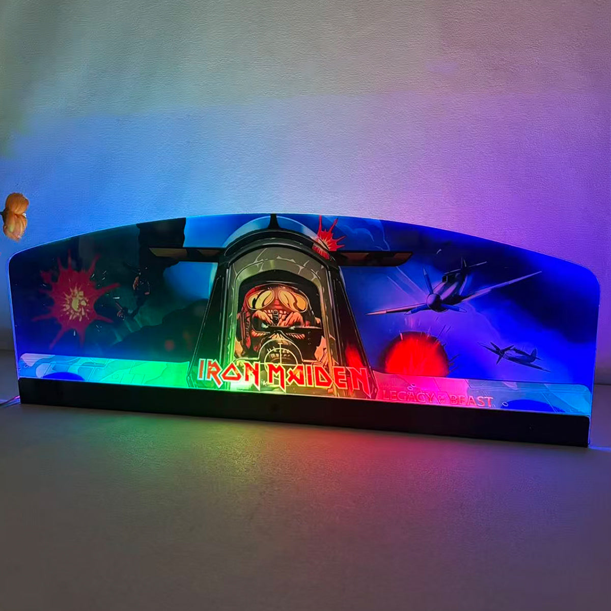 Pinballinteractive Topper Iron Maiden Pinball Topper 3D Acrylic LED Topper, For Pinball Mahine ...