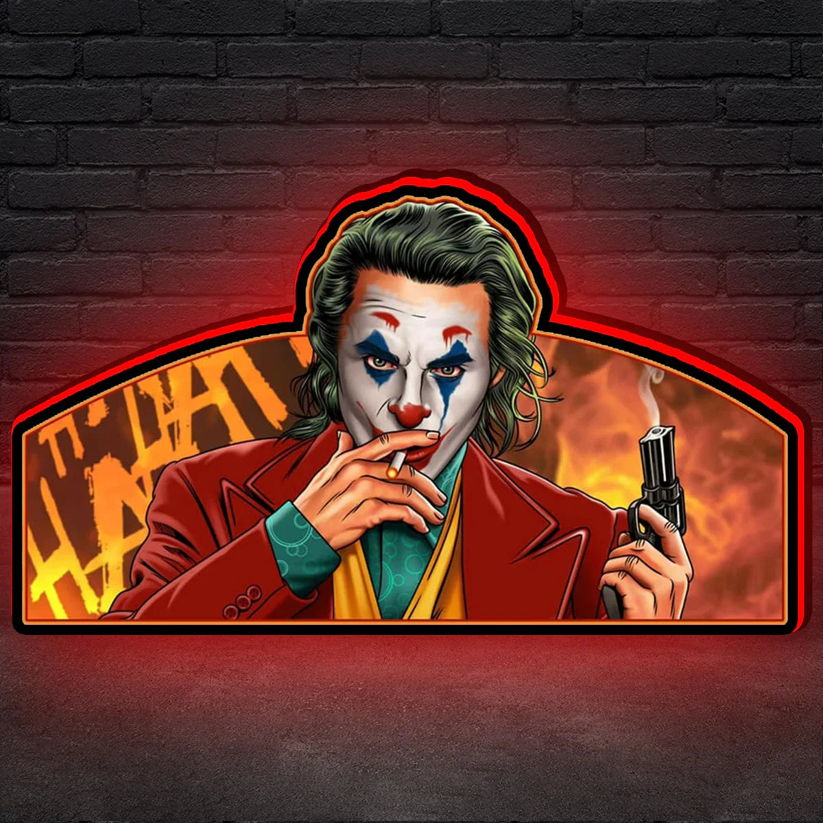 Joker Poker Pinball Topper, 3D Printed Lightbox Powered by USB Band Dimm Wall Art Decor Man's Cave