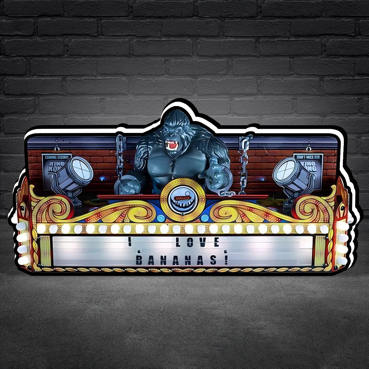 New Arrival King Kong Pinball 3D LED Light Box, for Stern Pinball Arcade Game fans,  Pinball Arcade Decor