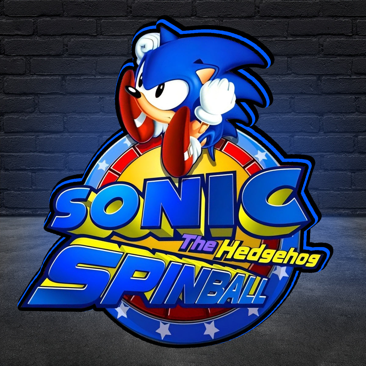 Sonic The Hedgehog Spinball 3D Printed LED Lightbox Game Lightbox