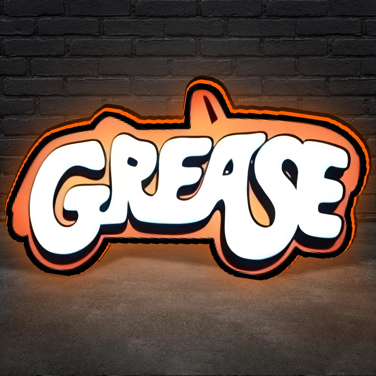 GREASE SPECIAL Logo-LED-Leuchtkasten für Flipperautomaten, 3D-gedruckter Leuchtkasten, USB-betrieben und stufenlos dimmbar