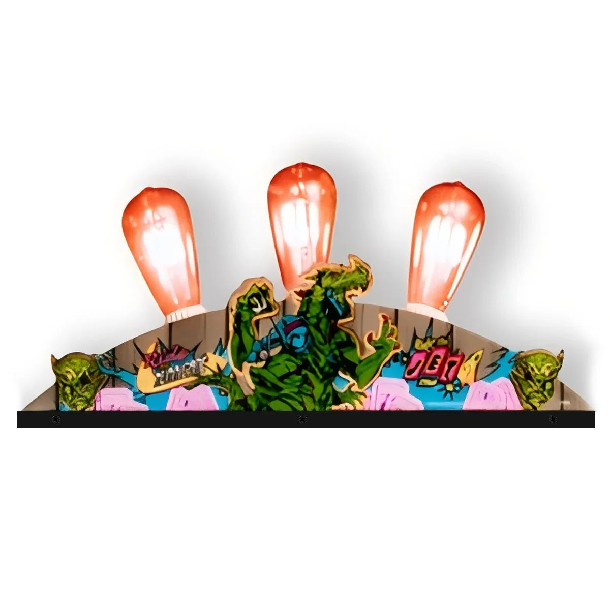 Retro Atomic Zombie Adventureland Flipper-Aufsatz, 3D-Acryl-LED-Aufsatz, für Deeproot Flipperautomaten