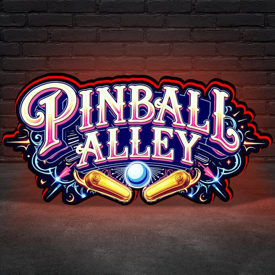 Pinball Alley Pinball Topper 3D Printed Lightbox, Arcade Pinball Machine Accessory for Pinball Arcade Machine Fans, USB Dimmeable
