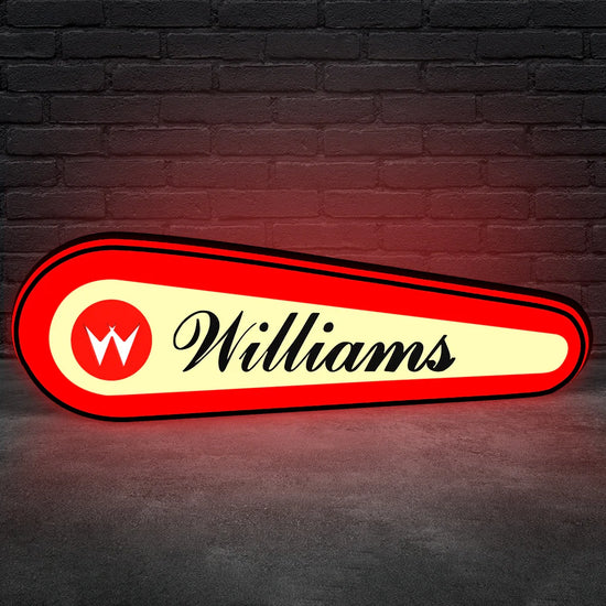 Williams Logo Led lightbox for Williams Pinball Machine, 3D Printed Lightbox USB Powered & Full Dimmable