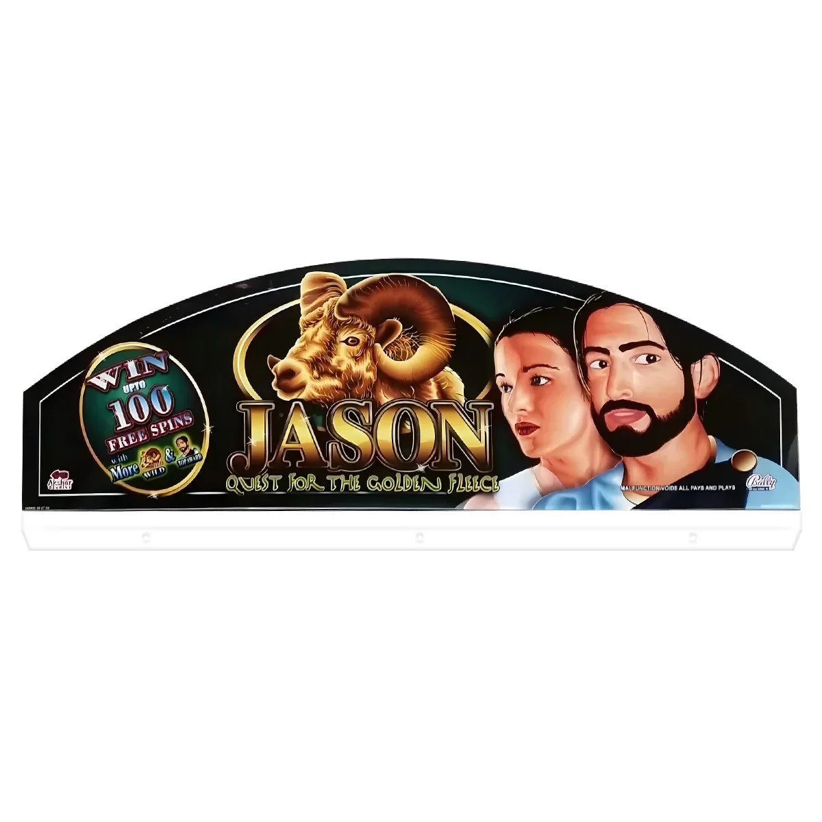 Bally Cinevision Video Slot Machine Glass JASON 3D Acrylic LED Topper, for Pinball Machine, Pinball Topper
