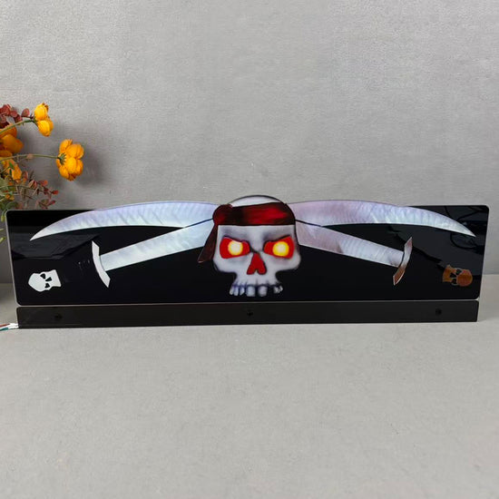 Pirates of the Caribbean Topper 3D Acrylic LED Topper, For  Pinball Mahine, Pinball Topper