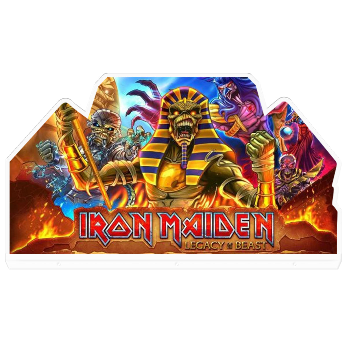 Iron Maiden Acryl-RGB-LED-Aufsatz für Stern-Flipperautomaten