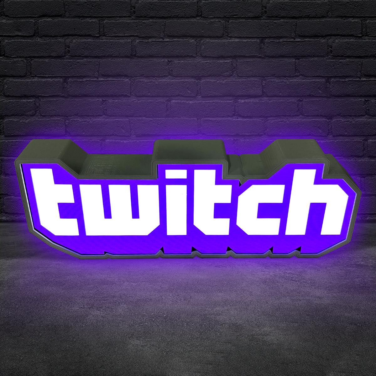 Twitch Logo LED Light Sign | Powered by USB and Fully Dimmable ...
