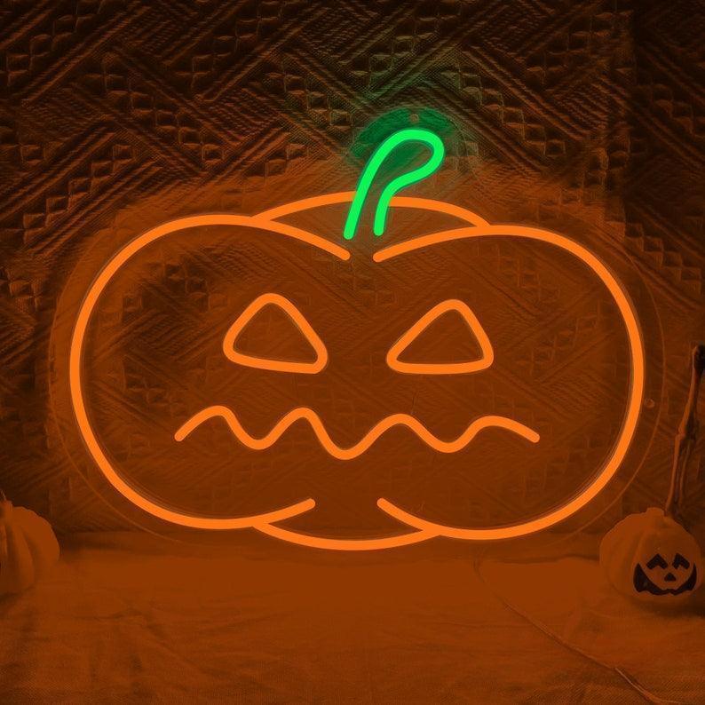 Halloween Pumpkin Neon Sign,Pumpkin LED Sign Decor,Pumpkin Party Neon,Halloween Gift,Halloween Wall Decor,Gothic Neon Decor,Pumpkin Decor