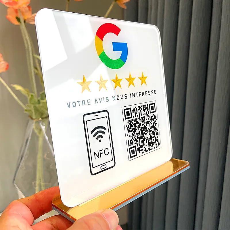 Panneau de code QR social, panneau de code QR de révision sociale, pla ...